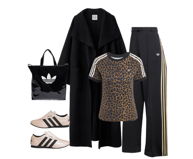 Look casual esportivo feminino com estampa animal print