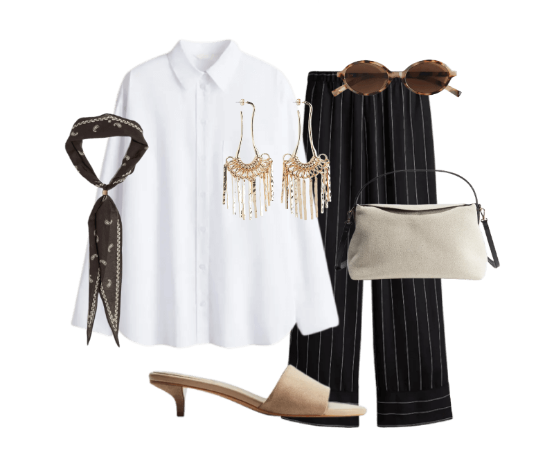 Look casual chic com camisa branca oversized