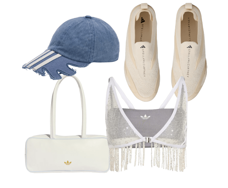 Boné adidas Originals by Avavav Slashed ; adidas By Stella McCartney Taekwondo ; Bolsa ADICOLOR ELONGATED AIRLINER ; REGATA SUNSET RHYTHMS - SPARKLING