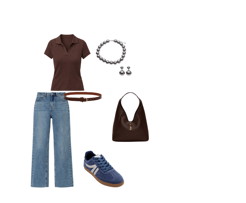 Look casual feminino para o dia a dia com polo marrom