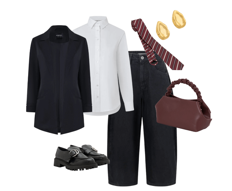 Look feminino elegante para trabalho com blazer preto