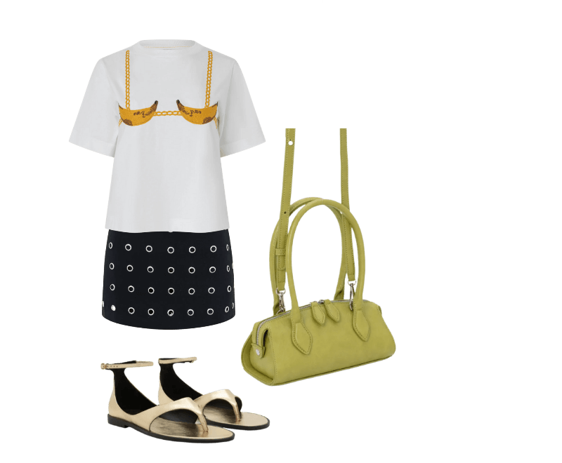 Look casual feminino com sandália dourada