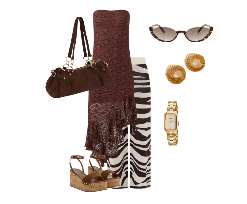 Look feminino boho para festa com franjas