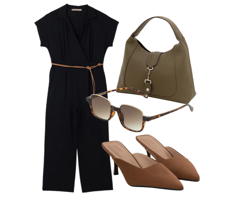 Look casual feminino com macacão preto