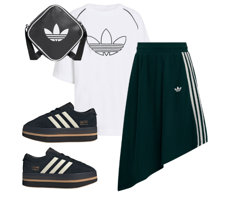 Look casual feminino com saia assimétrica