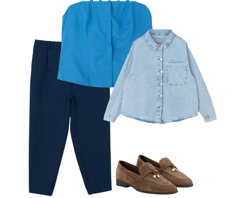 Look casual feminino com camisa jeans