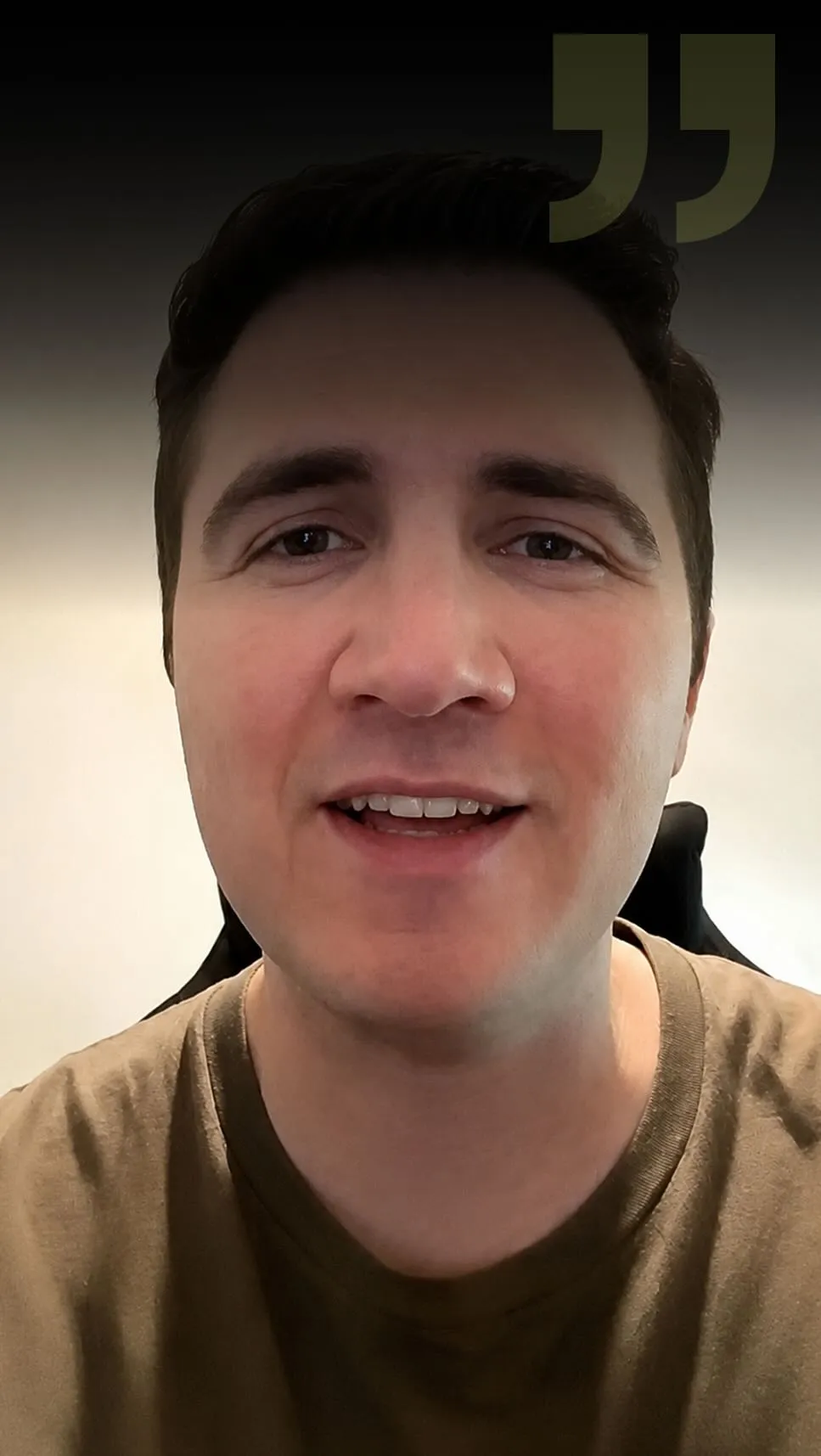 Man with brown hair and light skin speaking with text overlay about three-hour payouts and real 24/7 support.