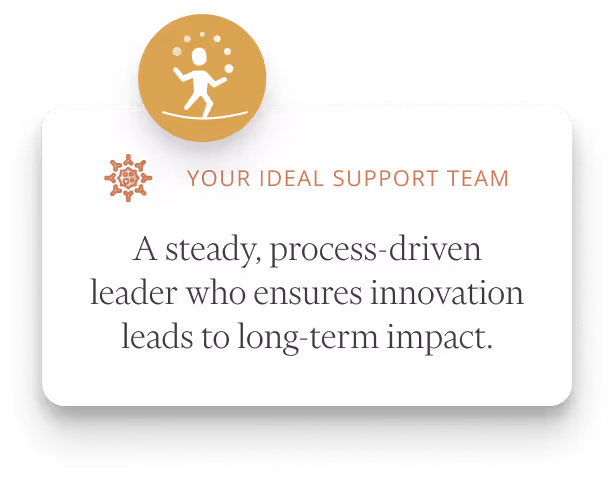 Sample of "Your Ideal Support Team" for the Trailblazer personality