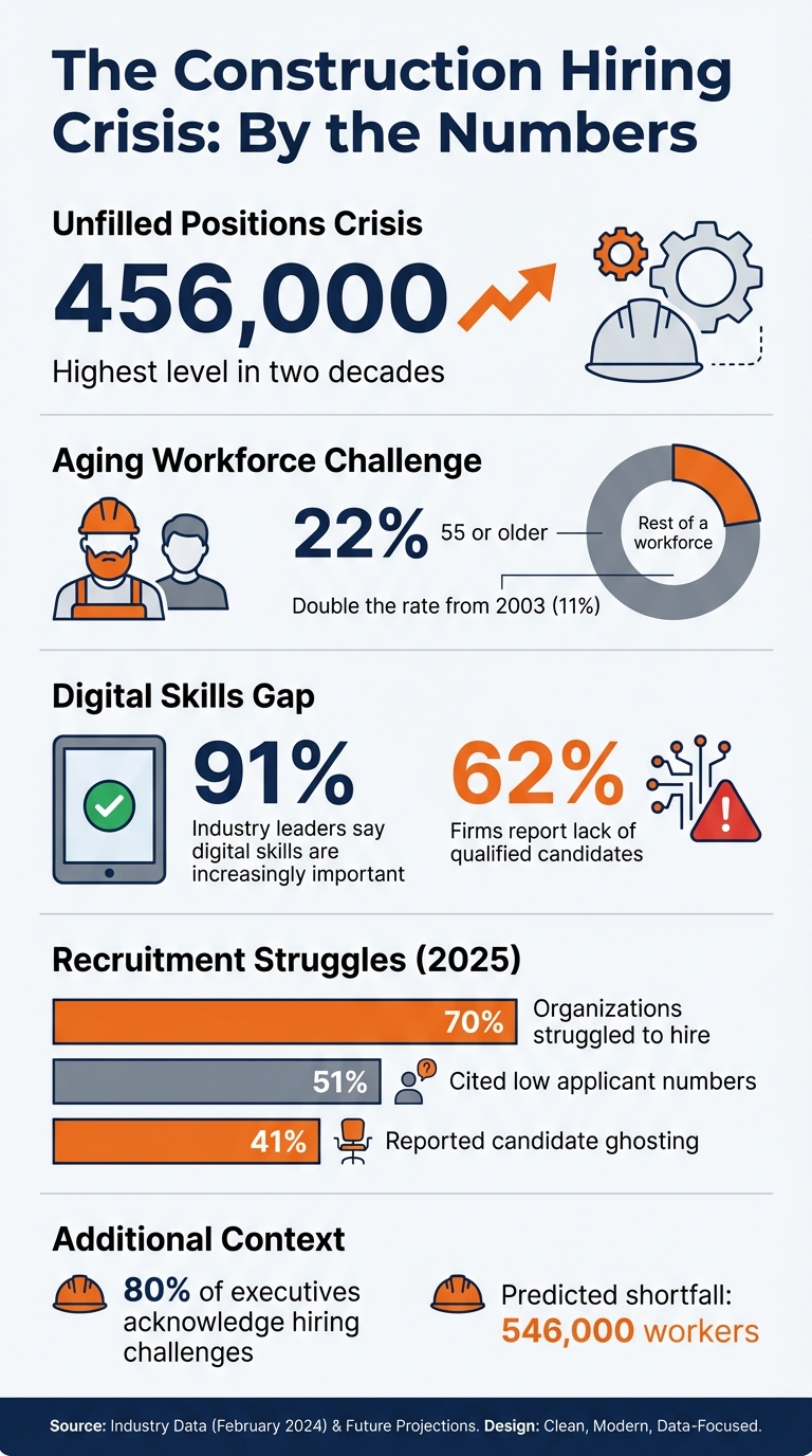 Construction Industry Hiring Crisis: Key Statistics and Challenges in 2024-2025
