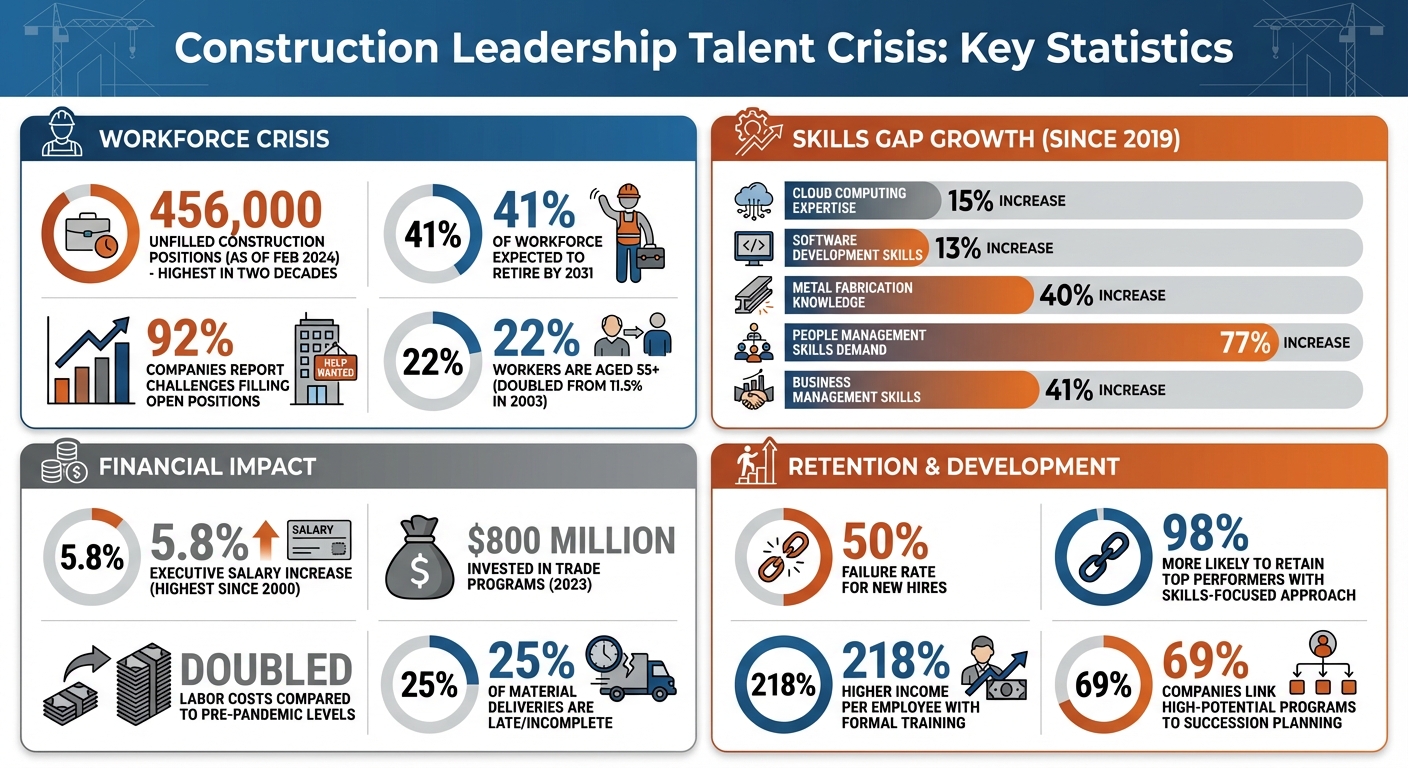 Construction Leadership Talent Shortage Statistics 2024