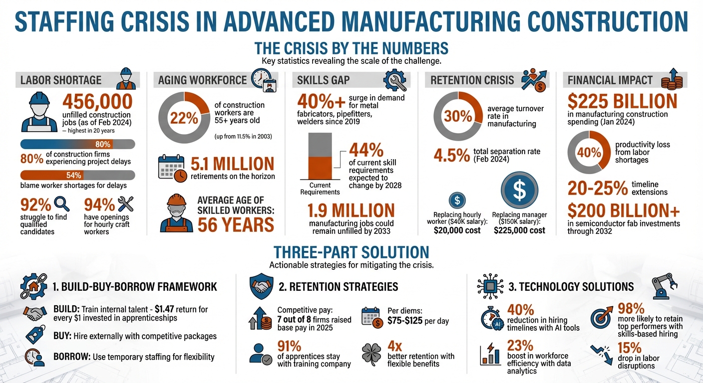 Staffing Crisis in Advanced Manufacturing Construction: Key Statistics and Solutions