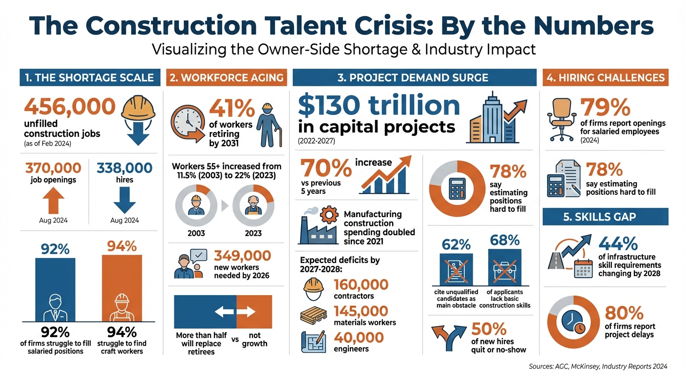 Construction Owner-Side Talent Shortage Statistics 2024-2031