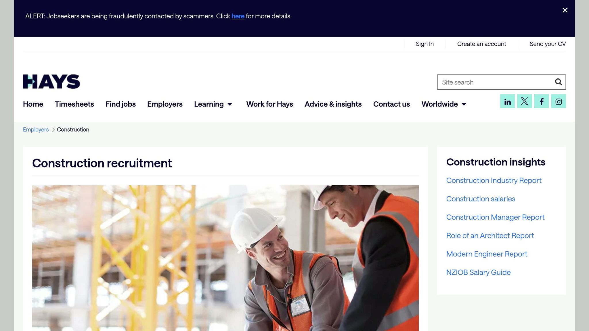 Hays Construction Recruitment