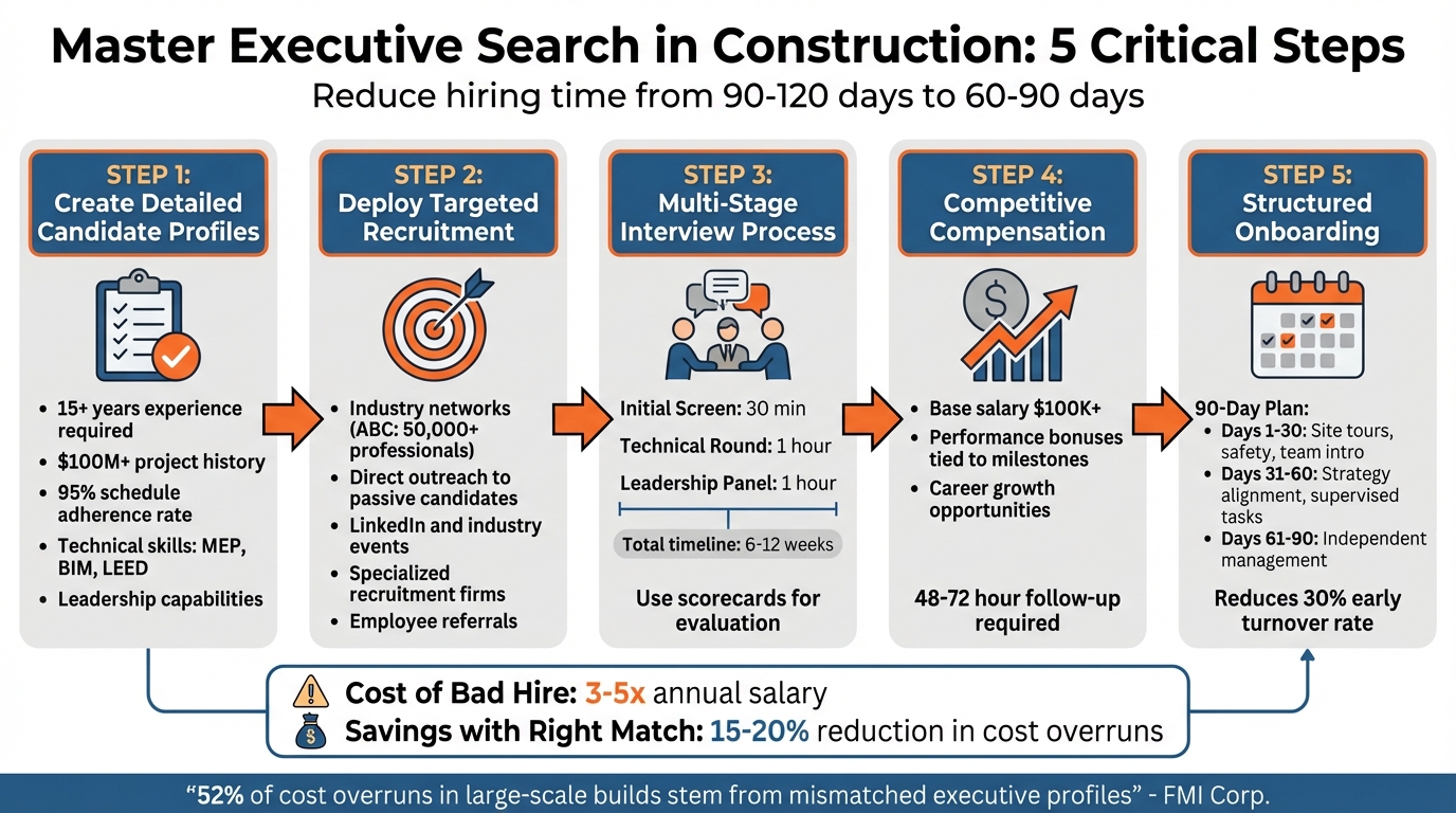 5-Step Executive Search Process for Construction Industry Leaders