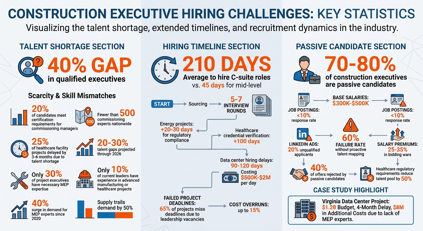 Construction Executive Hiring Challenges: Key Statistics and Timeline Data