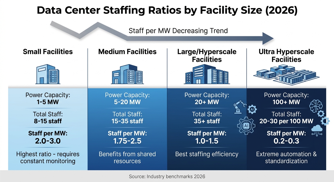Data Center Staffing Ratios by Facility Size in 2026