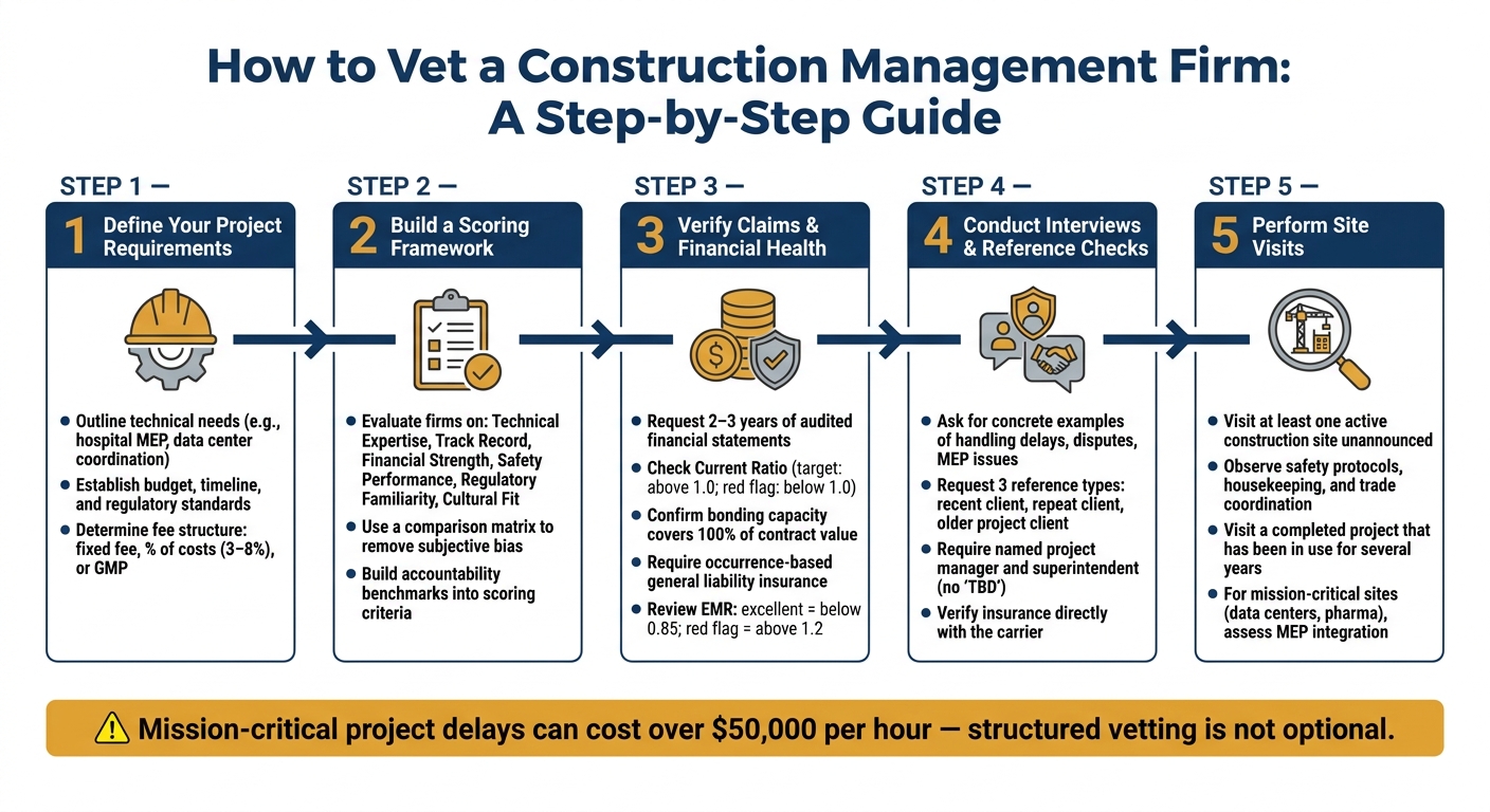 How to Vet a Construction Management Firm: Step-by-Step Process