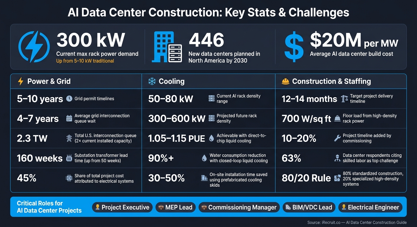AI Data Center Construction: Key Stats & Challenges at a Glance