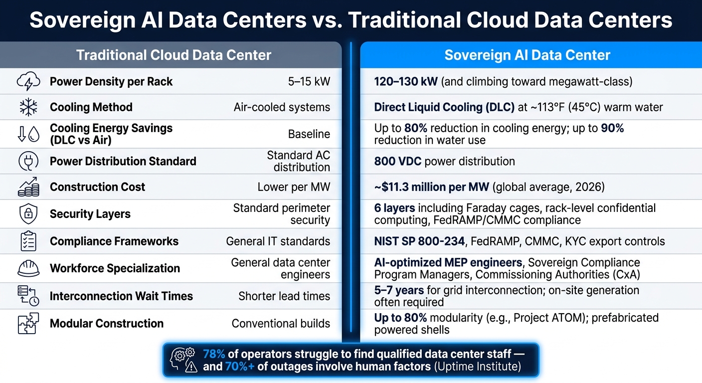 Sovereign AI Data Centers vs. Traditional Cloud: Key Specs & Requirements