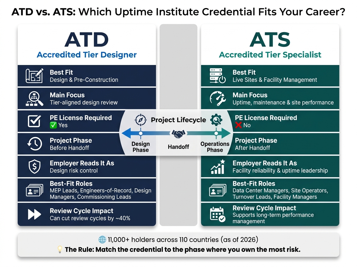 ATD vs. ATS: Which Uptime Institute Credential Fits Your Career?