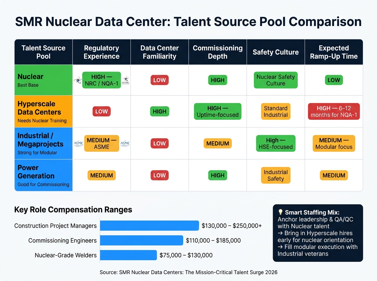 SMR Nuclear Data Center Talent Pools: Strengths, Gaps & Ramp-Up Risk