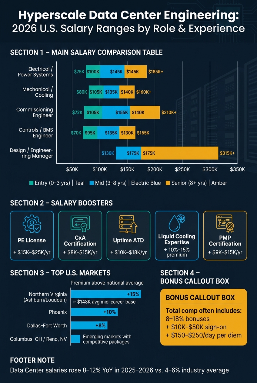 Hyperscale Data Center Engineering Salaries by Role & Experience (2026)