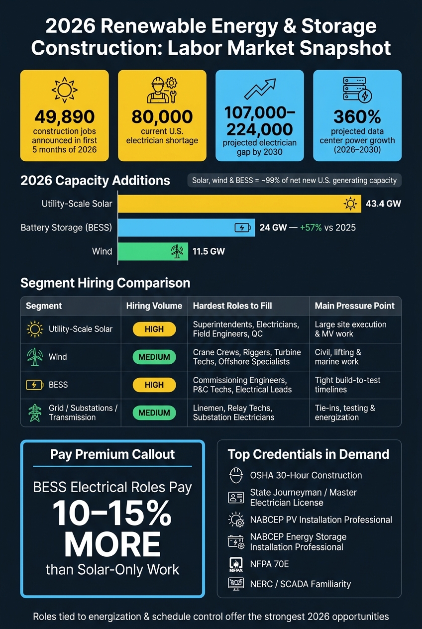 2026 Renewable Energy Construction Jobs: Key Stats & Demand Snapshot