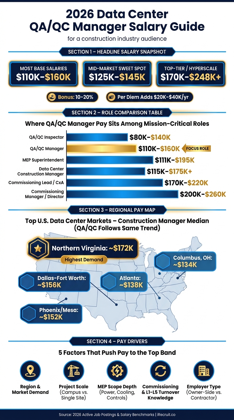 2026 Data Center QA/QC Manager Salary Guide: Roles, Regions & Total Pay