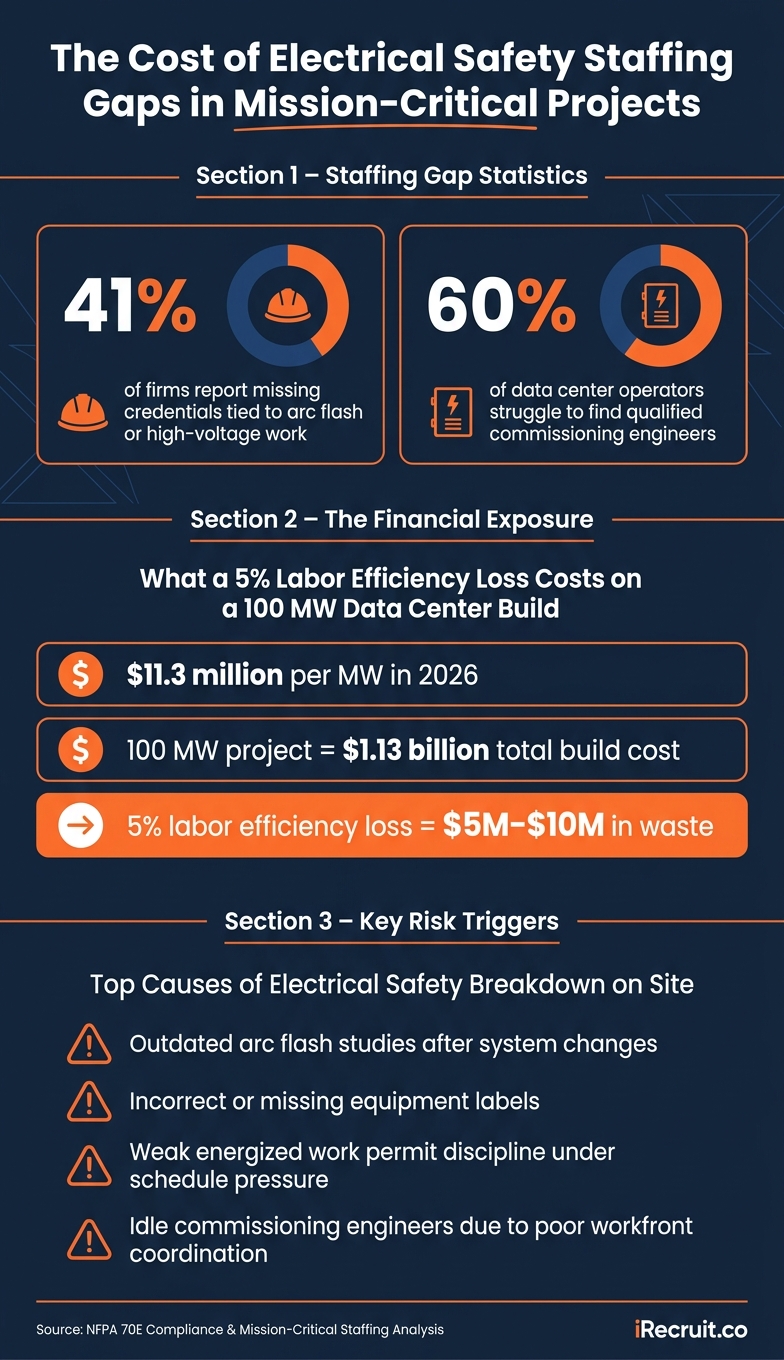 Arc Flash & Electrical Safety Staffing Gaps: The Hidden Cost to Mission-Critical Projects