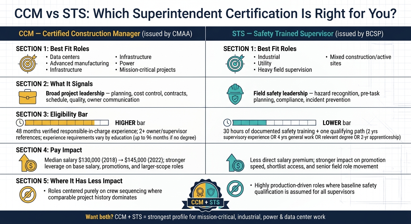 CCM vs STS Certification: Pay Impact, Eligibility & Best Fit for Superintendents 2026