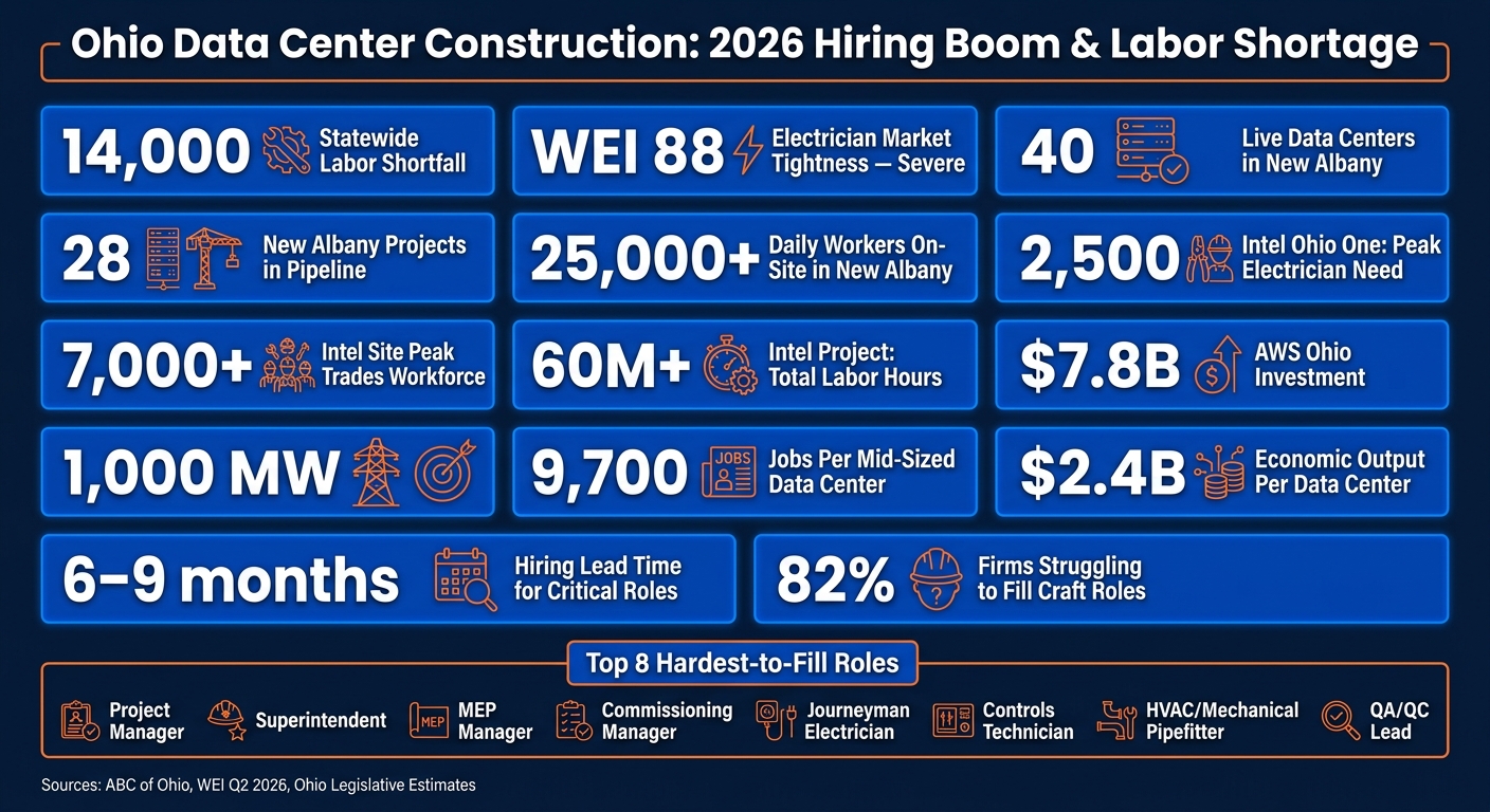 Ohio Data Center Construction Labor Crisis: 2026 Key Stats