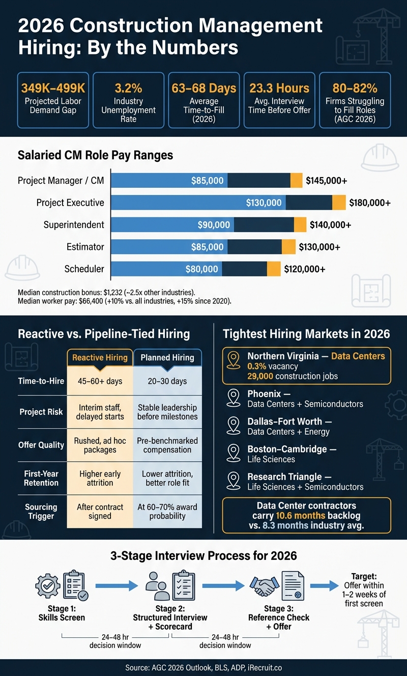 Reactive vs. Planned Construction Hiring: 2026 Key Metrics