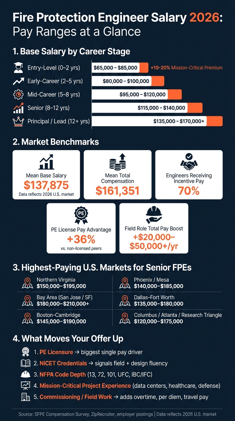 Fire Protection Engineer Salary 2026: Pay by Experience, Region & Role