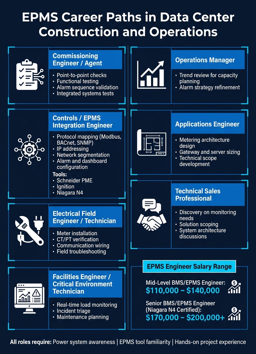 EPMS Data Center Career Paths: Roles, Responsibilities & Salaries