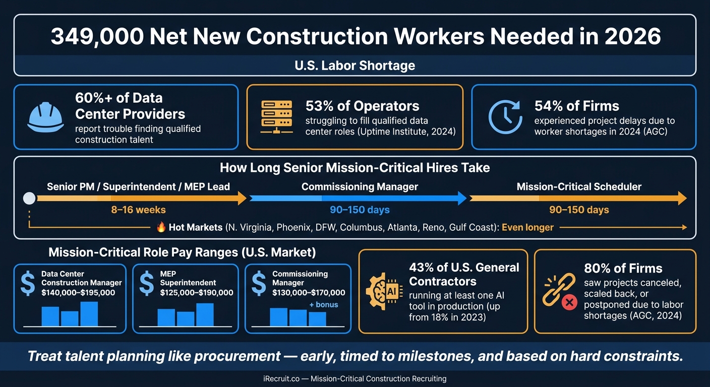 Mission-Critical Construction Hiring: Key Stats & Timelines