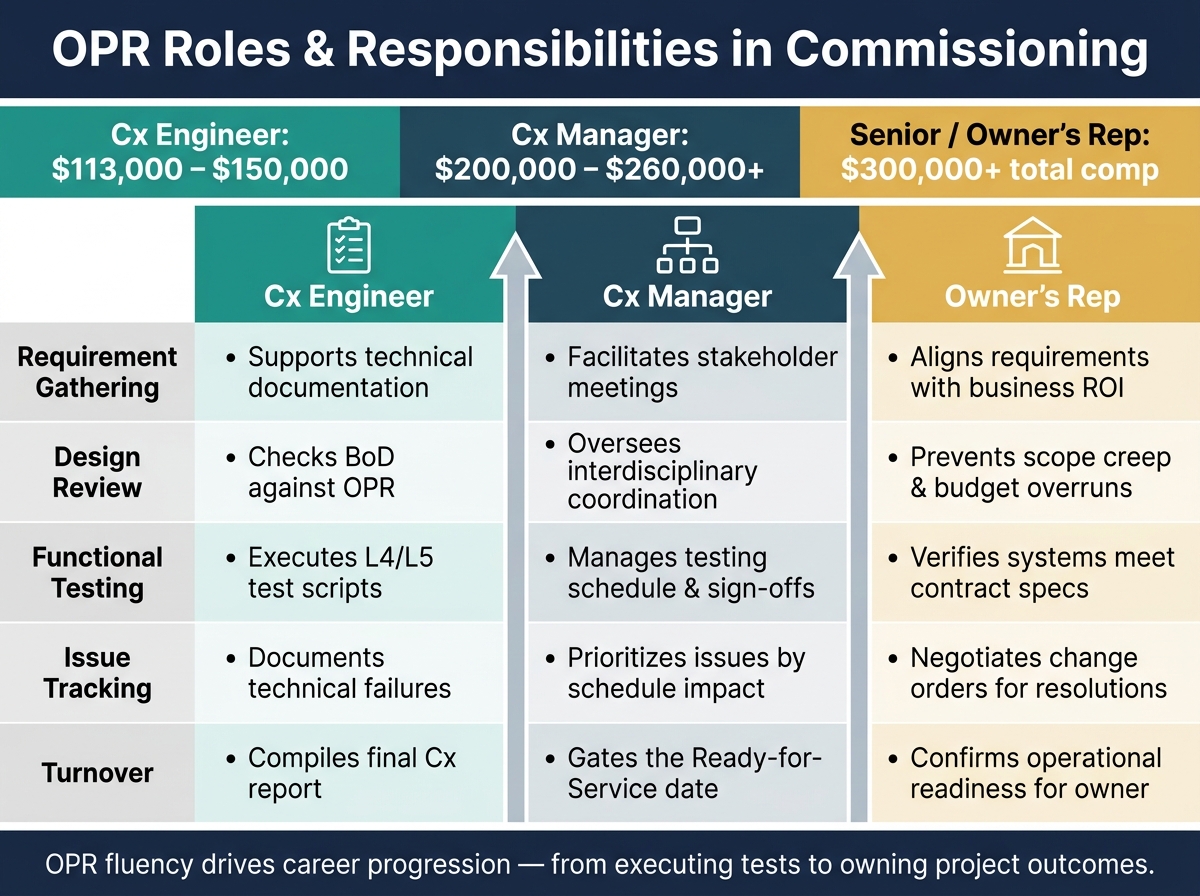 OPR Roles & Responsibilities: Cx Engineer vs. Manager vs. Owner's Rep