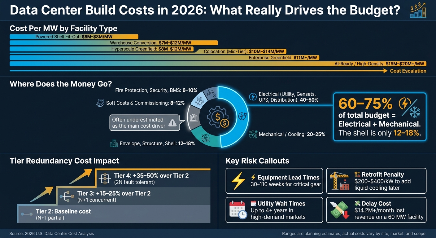 Data Center Build Costs by Facility Type & Tier Level (2026)