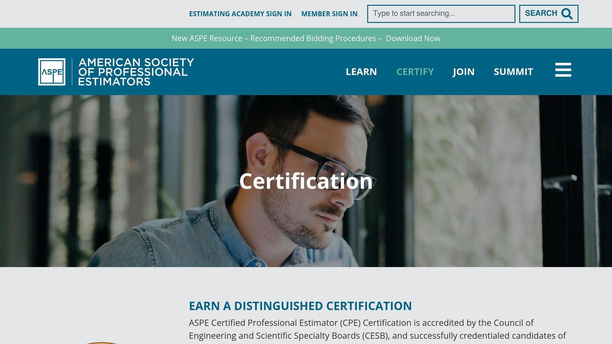 Certified Professional Estimator
