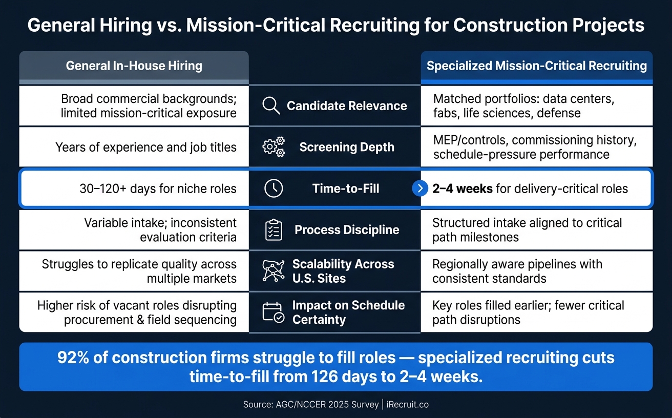 General Hiring vs. Mission-Critical Recruiting: Key Differences