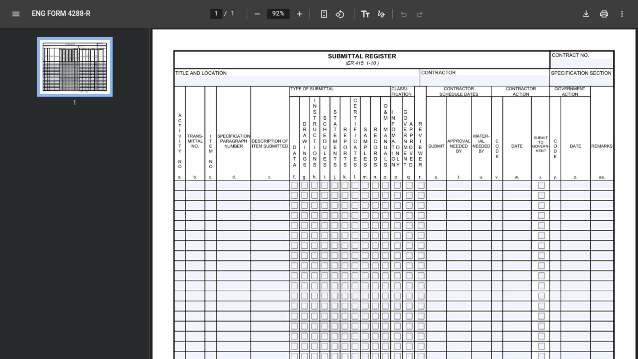 ENG Form 4288-R
