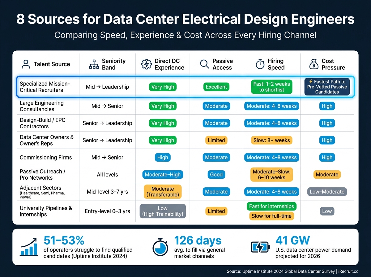 8 Sources for Data Center Electrical Design Engineers: Speed, Experience & Cost
