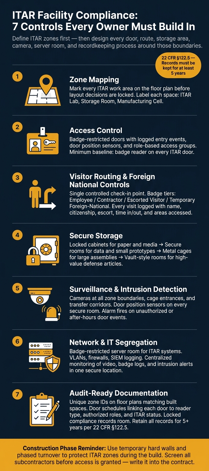 ITAR Facility Compliance: 7 Controls Every Owner Must Build In