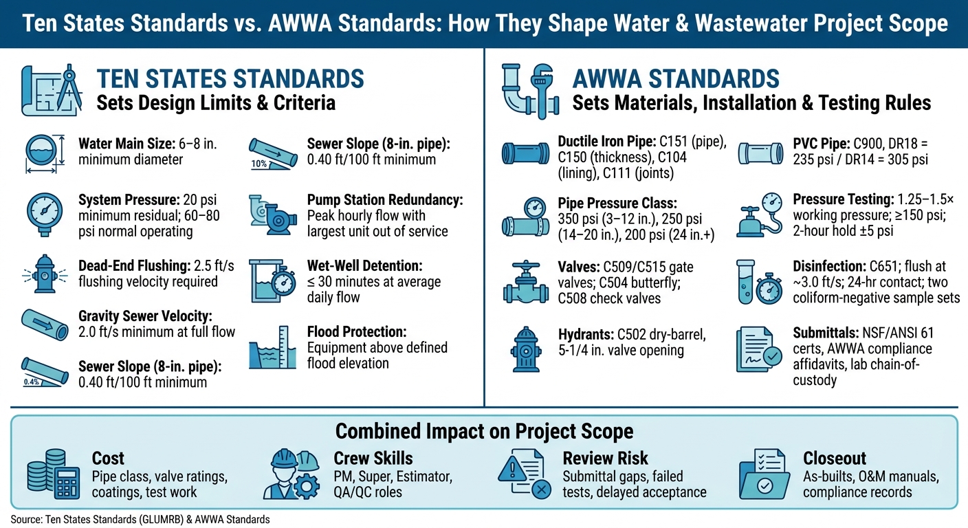 Ten States Standards vs. AWWA Standards: Water & Wastewater Scope Breakdown