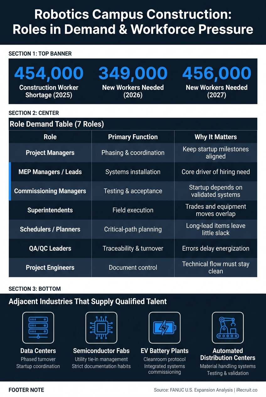 Robotics Campus Construction: Key Roles, Skills & Workforce Demand