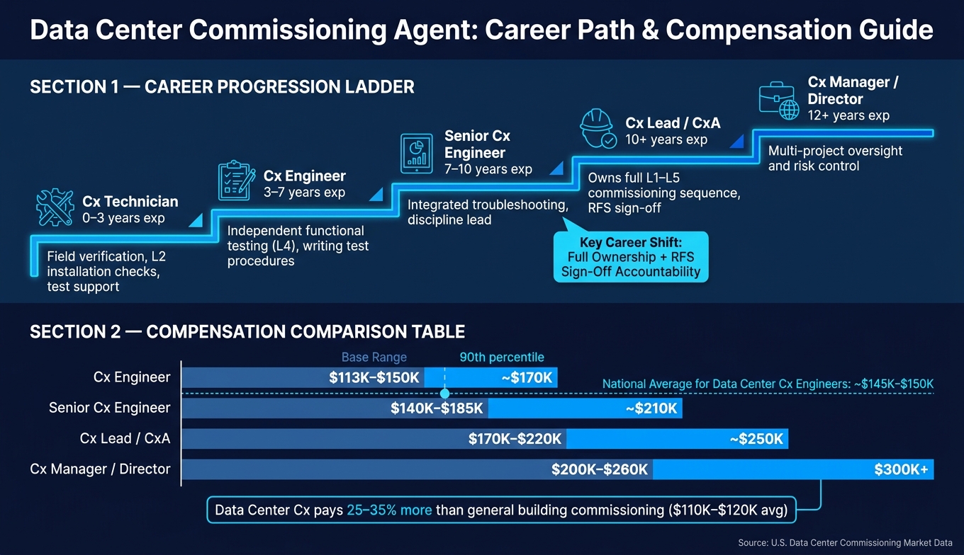 Data Center Commissioning Agent Career Path & Salary Guide