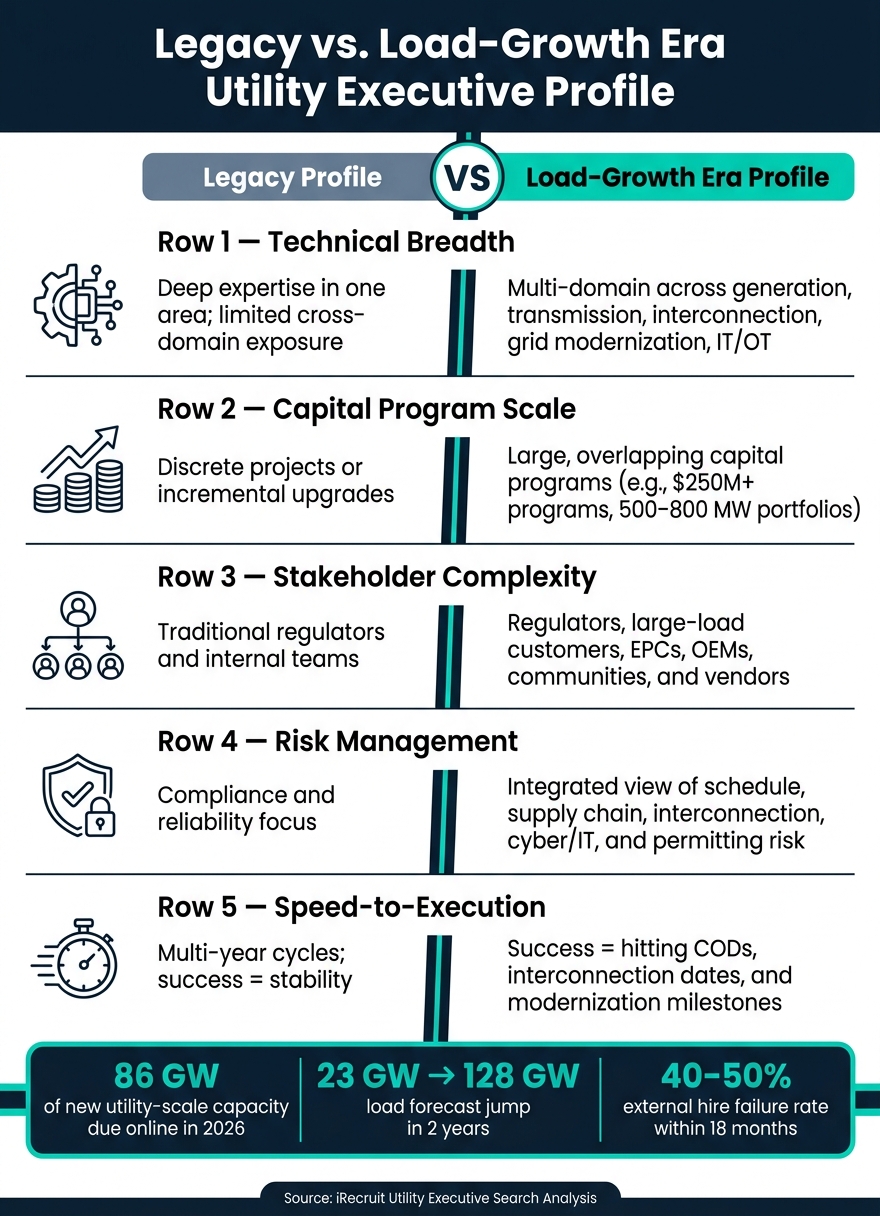Legacy vs. Load-Growth Era Utility Executive: What's Changed