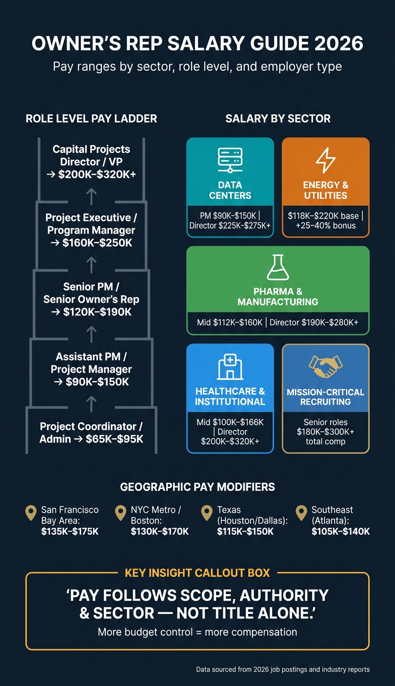 Owner's Rep Salary by Sector & Role Level (2026)