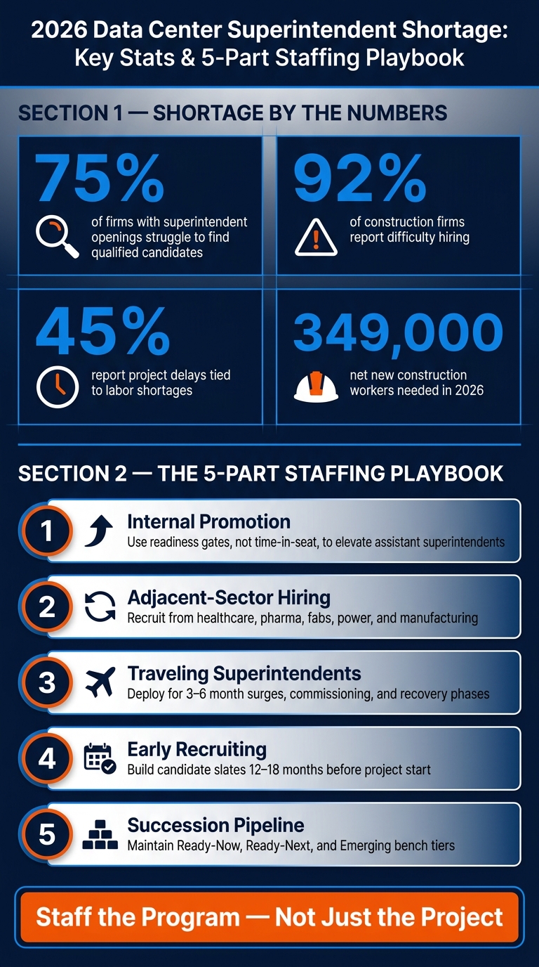 2026 Data Center Superintendent Shortage: Key Stats & 5-Part Staffing Playbook