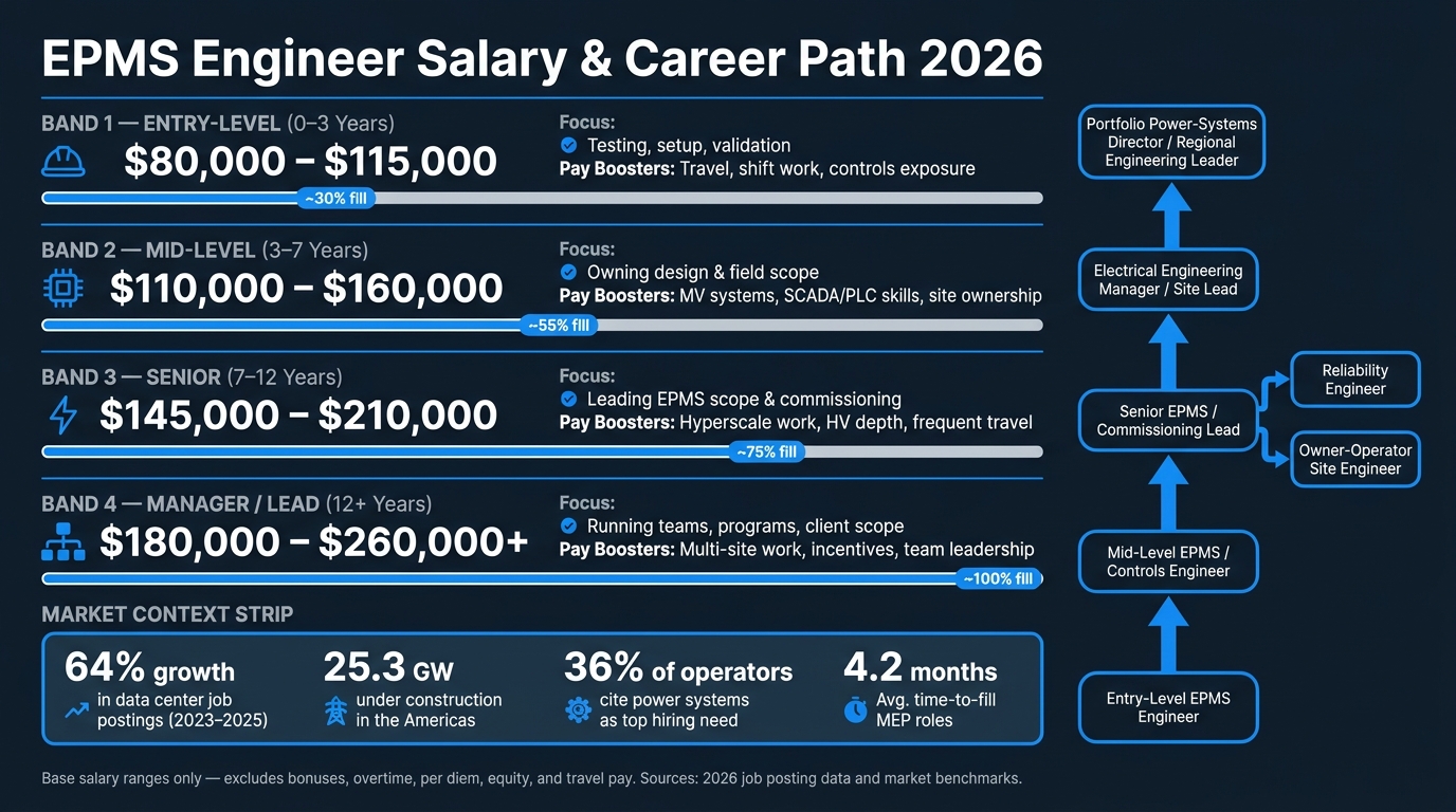 EPMS Engineer Salary & Career Path 2026: Levels, Pay & Advancement