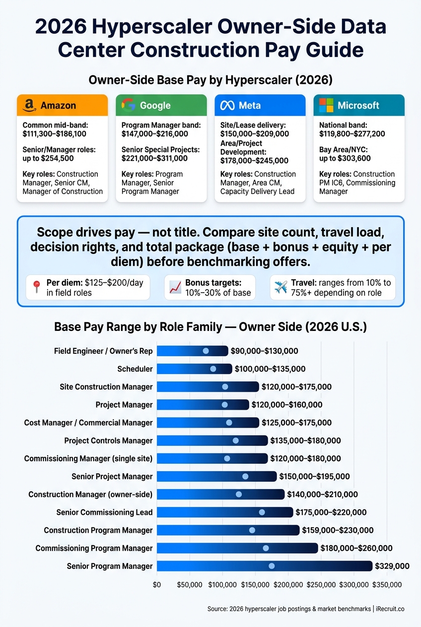 2026 Hyperscaler Owner-Side Data Center Jobs: Pay by Role & Company